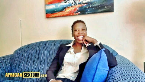 Well dressed black teen smiling in suit, teasing blowjob preview