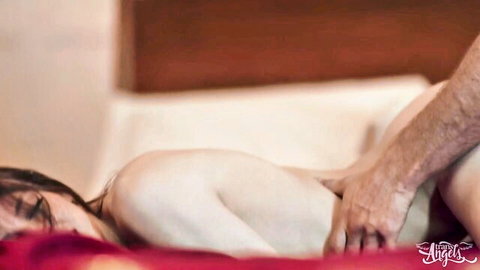 Amanda Riley nude in intense bedroom grip from behind