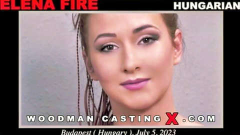 Elena Fire Hungarian model in Woodman Casting X audition, Budapest 2023