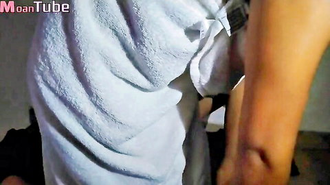 Salani_SL Sri Lankan solo tease in white towel, amateur fun