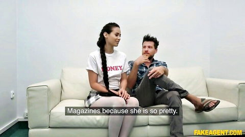 Andreina Deluxe, sultry Latina on casting couch in Fake Agent interview