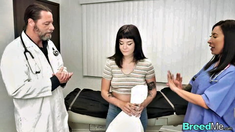 Lily Lane patient with doctor and nurse Nova Vixen in medical roleplay