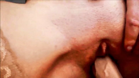 Close-up of bully's cock penetrating mature woman's pussy in cuckold scene
