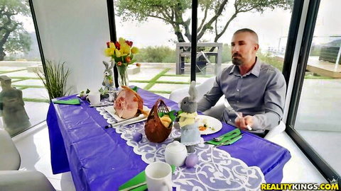 Kenzie Reeves Easter brunch tease with handsome man, Reality Kings