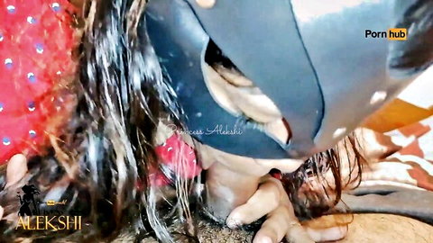 Princess Alekshi as stepmom gives intense blowjob to stepson, cumshot finish