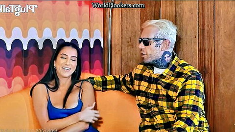 Lena The Plug and Adriana Chechik laughing in sexy PlugTalk threesome preview