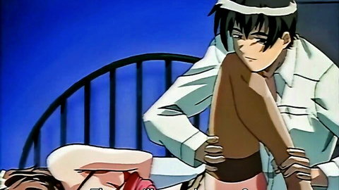 Hentai red-haired anime girl fucked by doctor in lab coat, Natural Another Ep.2