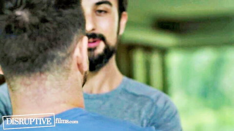 Beau Butler and stepbrother in tense intimate face touch, Disruptive Films