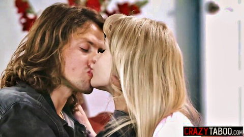 Emma Starletto blonde teen babe in passionate kiss