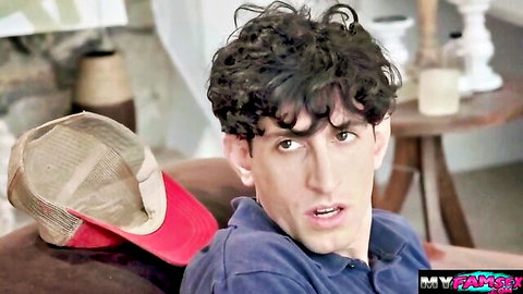 Lauren Phillips catches stepson masturbating on couch in taboo scene