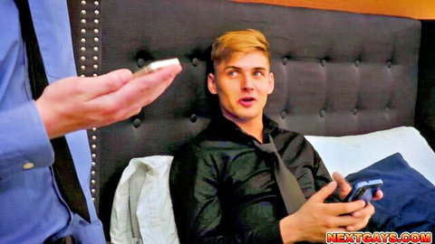 Ashton Silvers and Masyn Thorne in teasing gay encounter