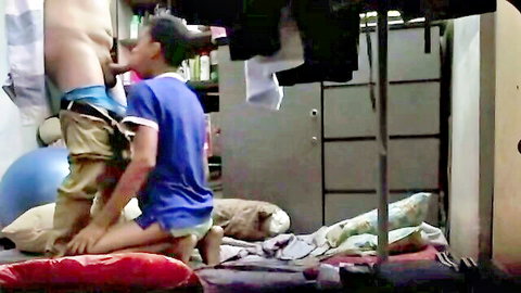Young Asian twinks in doggy style anal sex, amateur gay fun