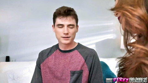 Kat Marie leans over stepson in teasing MyPervyFamily threesome preview
