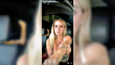 Kaitlyn Krems teases in car, blonde babe with huge ass seduction