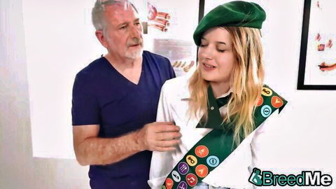 Dez Hansen in scout uniform with older man age gap tease