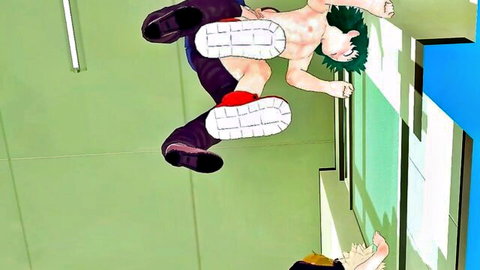 My Hero Academia Yaoi: Deku exposed and boned by Bakugou, Todoroki, Kaminari classmates in UA