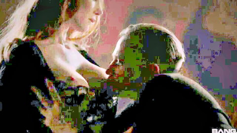Lenina Crowne redhead with exposed breasts in intimate embrace
