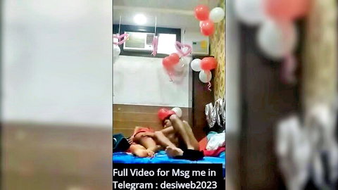 Indian amateur couple in passionate missionary sex with breast play