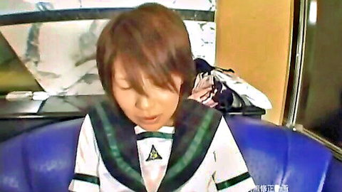 Japanese model 笠倉 in sexy sailor school uniform closeup