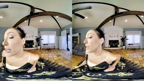 Nina Nieves as sexy Black Swan ballerina in black tutu, lying seductively