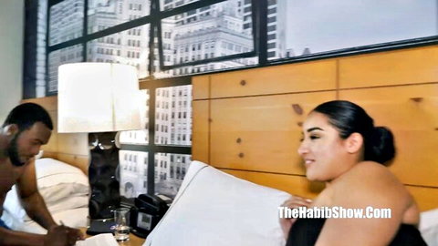 Rome Major with curvy Mexican woman on bed, phat booty focus