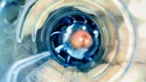 Gay muscle camwhore anal insertion close-up with lube