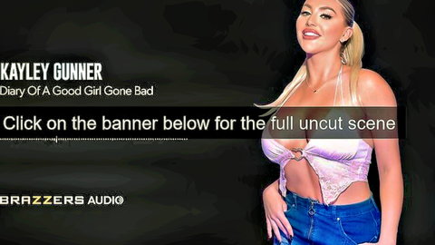 Kayley Gunner as good girl gone bad in revealing pink top and jeans, Brazzers