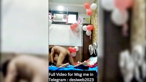 Cute Indian girl nude in doggy style sex with beau on bed