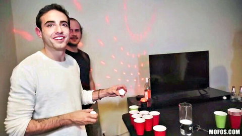 Adira Allure in wild lesbian beer pong party scene