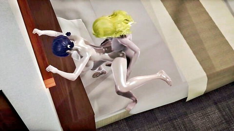 Delta shemale hentai fucks Ladybug shemale hard against wall