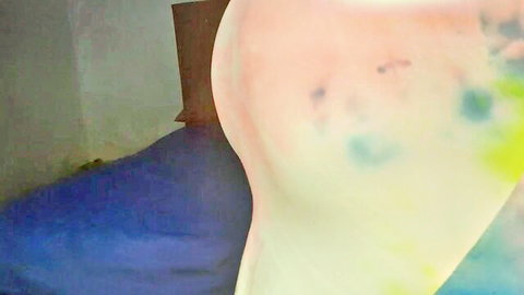 Step mommy's large curvy butt in pink patterned outfit tease