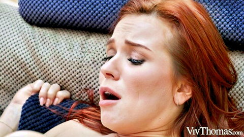 Clemence Audiard redhead in ecstasy during lesbian oral with Angelika Grays