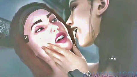 Rey and Bo-Katan in passionate lesbian kiss SFM animation