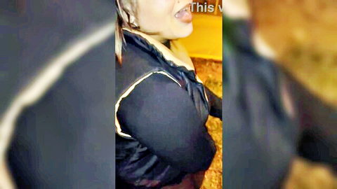 Mature Venezuelan woman smiling seductively in black fur jacket