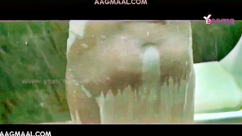 Indian girl wet pussy closeup in steamy bathtub