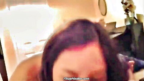Filipino amateur babe mouth wide open during intense blowjob closeup