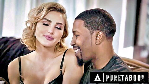 Kenzie Anne teases with pervy black boyfriend in threesome tease
