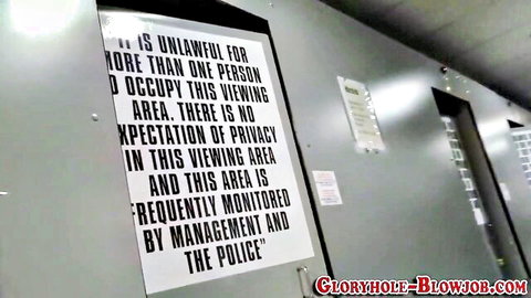 Gloryhole booth privacy warning sign in EboBlack squirting video