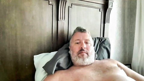 Jimmyaaron fat bear solo masturbation in bed