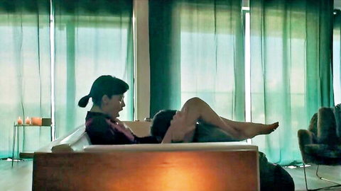 Ioana Bugarin nude tits in cunnilingus scene from Boss 2023