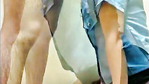 Nekobasu8 in cheeky miniskirt police uniform restrained with vibrator play