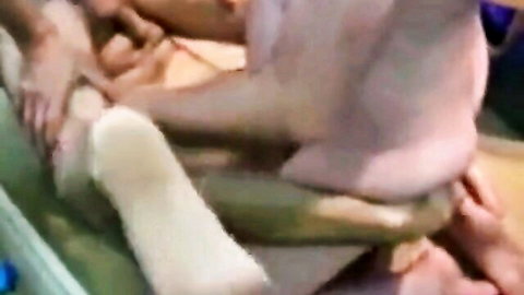 Older daddies in nude missionary fuck with legs wrapped