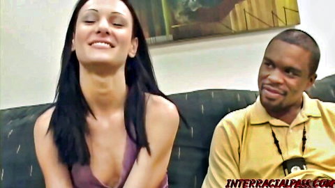 Victoria and Richard Mann interracial tease on couch