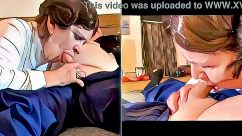 Granny Princess Leia gives oral to Han Solo in AI animated lesbian parody