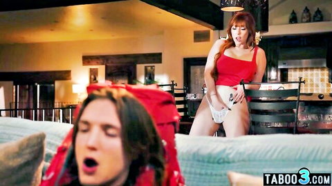 Redhead BBW cougar landlady in explicit hard shag scene