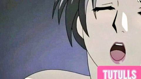 Anime stepmom in ecstasy from stepson fingering, stranger nearby