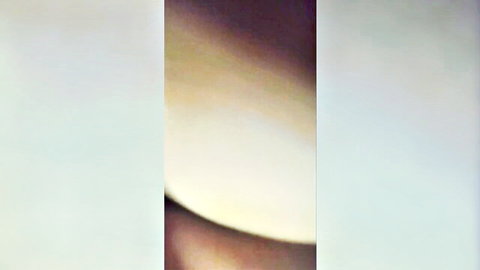 Blurry close-up of pale big ass spread wide showing anus with possible creampie drip