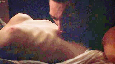 Alyssa Milano nude back embrace and kiss in Vampire movie scene