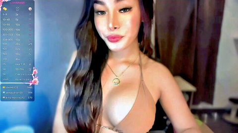 Pinaycandice in revealing bikini top flaunting big boobs on Chaturbate