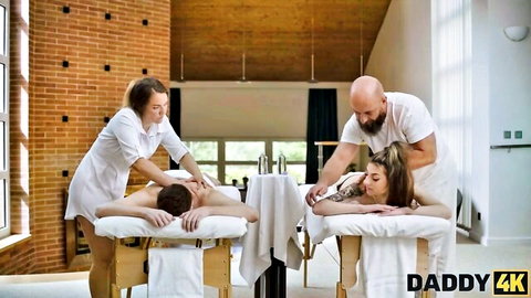 Nicole Pleasant in steamy Daddy4K massage foursome with hot couple